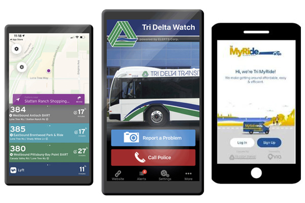 three apps on mobile phones
