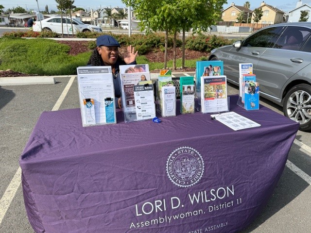 Assemblywomen Wilsons booth Shred It 2025 Assemblywomen Wilson\'s booth at shred it 2025