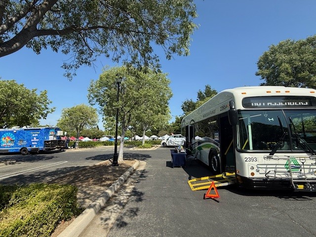 Picture of event with bus STEM 2025