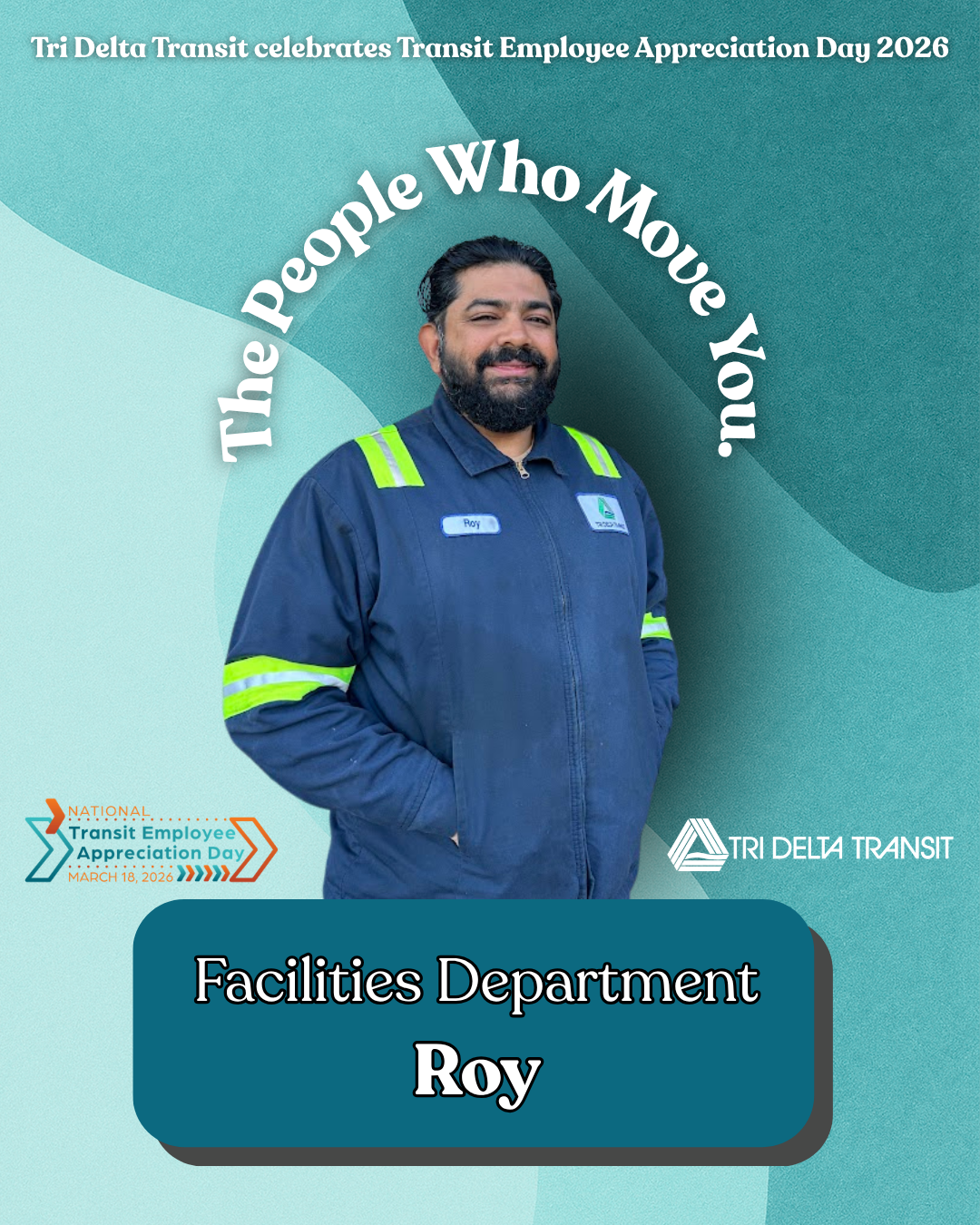People who move you graphic featuring Roy in our Facilities Department. 