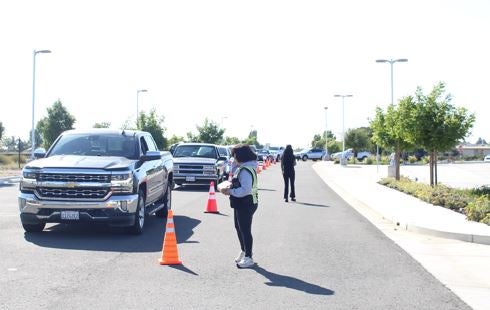 line of cars at shred it event 2026