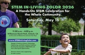 STEM event showing two boys playing in a park