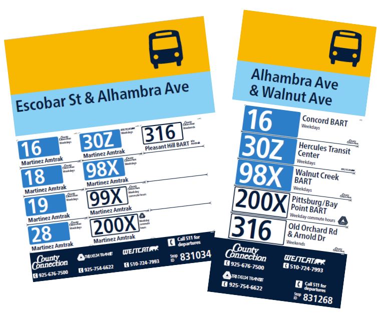 new bus signs in martinez for 200x