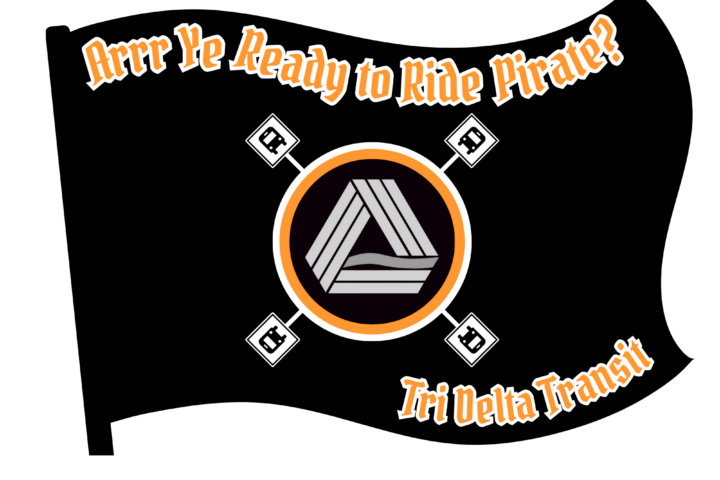 pirates flag with TDT logo